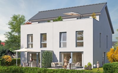 Neubau von 2 einzugsfertigen Doppelhäusern in Entringen (Gemeinde Ammerbuch)